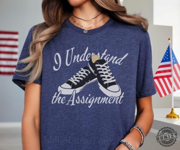 Vote Blue I Understand The Assignment Shirt Positive Election Sweatshirt Vp Sneakers Save Democracy Tshirt Voting Activist Gift honizy 1