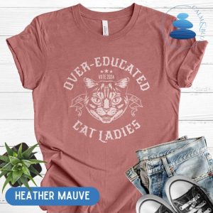 Overeducated Cat Lady Shirt Rocker Hoodie Vote 2024 Feminist Voting Sweatshirt Anti Republican Tshirt Pro Choice Liberal Fight For Democracy Shirt honizy 6