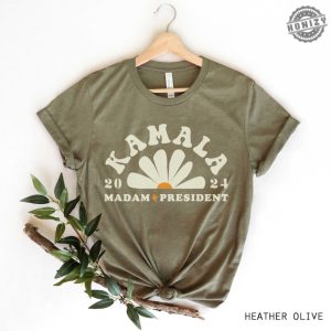 Kamala Harris 2024 Madam President Shirt Feminist Kamala Tshirt Vote Harris Cool Hoodie Trendy Retro Daisy Election Sweatshirt Mens Womens Shirt honizy 4