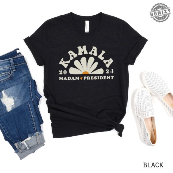 Kamala Harris 2024 Madam President Shirt Feminist Kamala Tshirt Vote Harris Cool Hoodie Trendy Retro Daisy Election Sweatshirt Mens Womens Shirt honizy 6