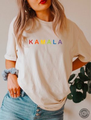 Kamala Harris 2024 Shirt Rainbow Flag Gay Pride Sweatshirt Lgbt Democrat Tshirt 2024 Election Democrats Hoodie Kamala Harris Politics Shirt honizy 2