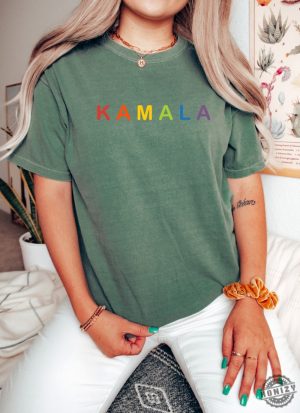 Kamala Harris 2024 Shirt Rainbow Flag Gay Pride Sweatshirt Lgbt Democrat Tshirt 2024 Election Democrats Hoodie Kamala Harris Politics Shirt honizy 3