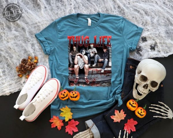 Thug Life Horror Movie Shirt Halloween Scary Movies Sweatshirt Funny Horror Killers Tshirt Michael Myers Jason Voorhees Hoodie Freddy Krueger Shirt honizy 4