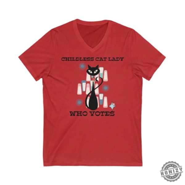 Childless Cat Lady Who Votes Retro Atomic Kitschy Cat Shirt honizy 4