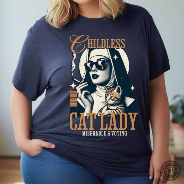 Childless Cat Lady Shirt Cat Lady Ally Feminist Sweatshirt Antirepublican Tshirt Pro Choice Liberal Fight For Democracy Hoodie Religious Prochoice Shirt honizy 6