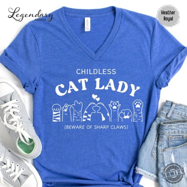 Childless Cat Lady Shirt Kamala Harris 2024 Tshirt Vote Blue 2024 Election Sweatshirt Madam President Hoodie Cat Lady Kamala Shirt honizy 7