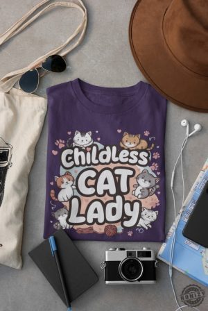 Childless Cat Lady Shirt 2024 Election Political Sweatshirt Childless Cat Lady Tshirt Cute Cat Hoodie Gift For Cat Lover honizy 6