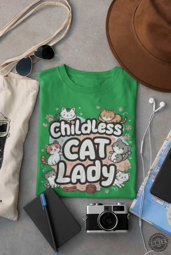 Childless Cat Lady Shirt 2024 Election Political Sweatshirt Childless Cat Lady Tshirt Cute Cat Hoodie Gift For Cat Lover honizy 9