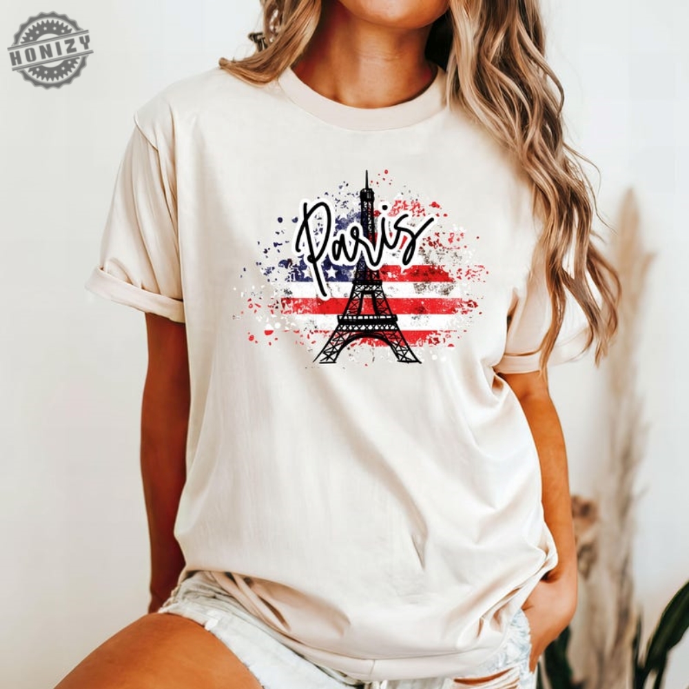 Paris Games Shirt France Travel 2024 Summer Tshirt American Sweatshirt Usa Flag Usa Eiffel Tower Hoodie Usa 2024 Shirt