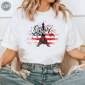 Paris Games Shirt France Travel 2024 Summer Tshirt American Sweatshirt Usa Flag Usa Eiffel Tower Hoodie Usa 2024 Shirt honizy 3