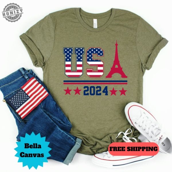 Olympics 2024 Paris Olympics Shirt Usa Eiffel Tower Sweatshirt Paris Games Hoodie Team Usa Tshirt Olympics Shirt honizy 2