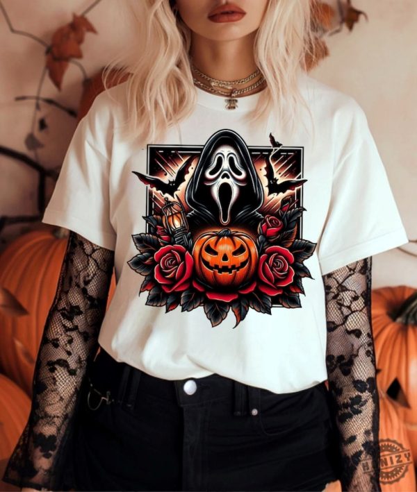 Halloween Scream Shirt Horror Character Sweatshirt Halloween Party 2024 Hoodie Halloween Character Tshirt Retro Halloween Horror Movie Shirt honizy 1