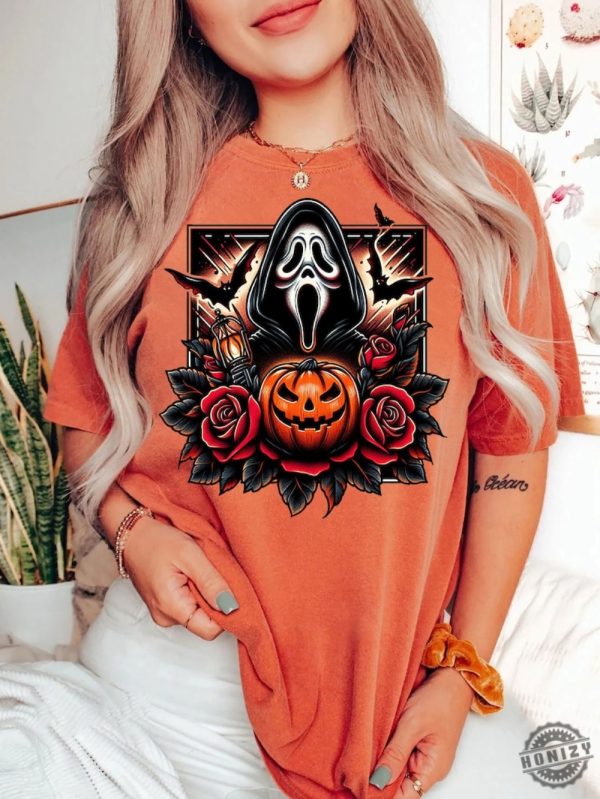 Halloween Scream Shirt Horror Character Sweatshirt Halloween Party 2024 Hoodie Halloween Character Tshirt Retro Halloween Horror Movie Shirt honizy 3