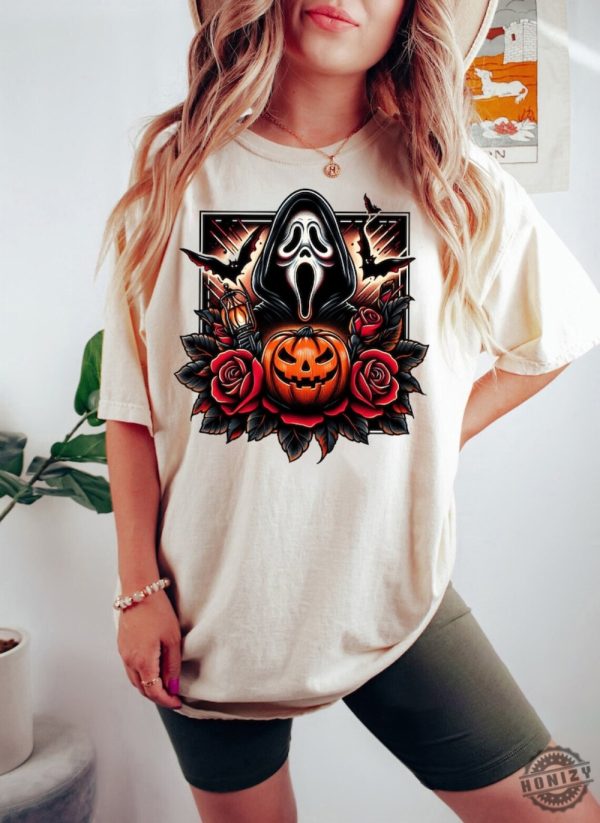 Halloween Scream Shirt Horror Character Sweatshirt Halloween Party 2024 Hoodie Halloween Character Tshirt Retro Halloween Horror Movie Shirt honizy 4