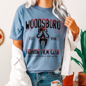 Woodsboro Horror Film Club Shirt Horror Movie Sweatshirt Halloween Scary Movie Tshirt Ghostface Hoodie Halloween Scream Shirt honizy 3