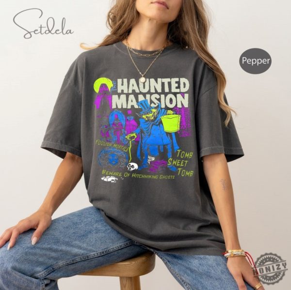 Vintage The Haunted Mansion Shirt Disney The Haunted Mansion Sweatshirt Halloween Party Tshirt Halloween Hoodie Disney Matching Gift honizy 1