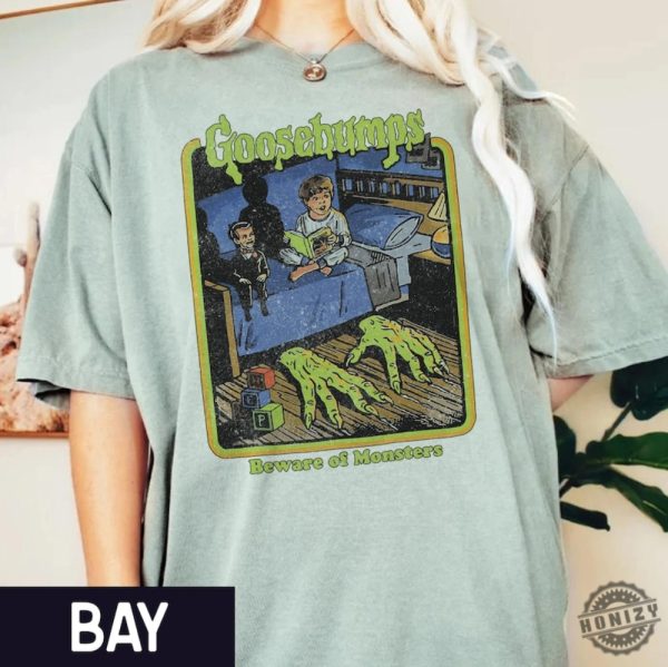 Goosebumps Beware Of Monsters Shirt Vtg Goosebumps Tshirt Goosebumps Horror Movie Sweatshirt Halloween Movie Shirt honizy 5