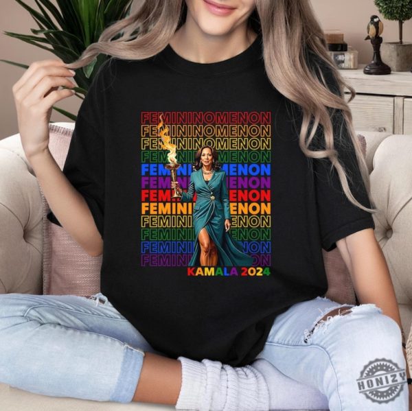 Femininomenon Rainbow Shirt Kamala Harris Tshirt Kamala For The Girls Sweatshirt Democrat Campaign Hoodie Woman Presidential Election Gift honizy 1