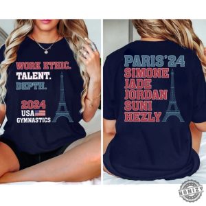 Usa Gymnastics Shirt Red White Blue Tshirt 2024 Women Team Sweatshirt Gymnast Gift honizy 3