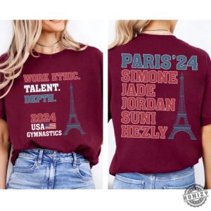 Usa Gymnastics Shirt Red White Blue Tshirt 2024 Women Team Sweatshirt Gymnast Gift honizy 8