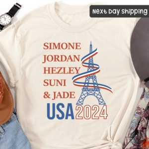 Simone Jordan Hezley Suni Jade Shirt Usa 2024 Olympics Sweatshirt Paris 2024 Olmypics Hoodie Gymnastics Tshirt Gymnastics Olympics Shirt honizy 3