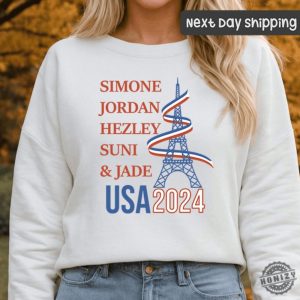 Simone Jordan Hezley Suni Jade Shirt Usa 2024 Olympics Sweatshirt Paris 2024 Olmypics Hoodie Gymnastics Tshirt Gymnastics Olympics Shirt honizy 5