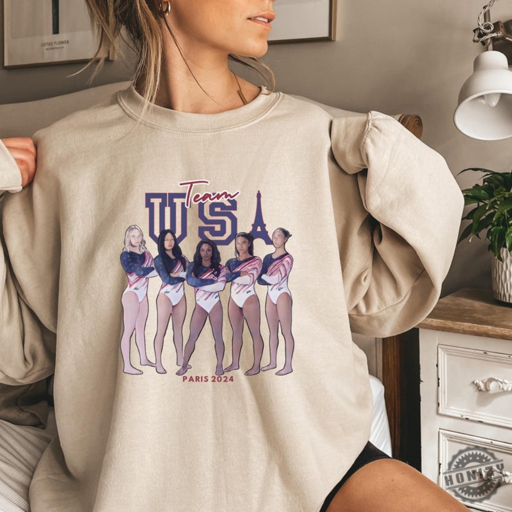 Usa Gymnastics Shirt Usa Gymnastics Tshirt Usa Gymnastics Sweatshirt Gymnastics Lover Hoodie Paris Olympics 2024 Gift For Gymnast