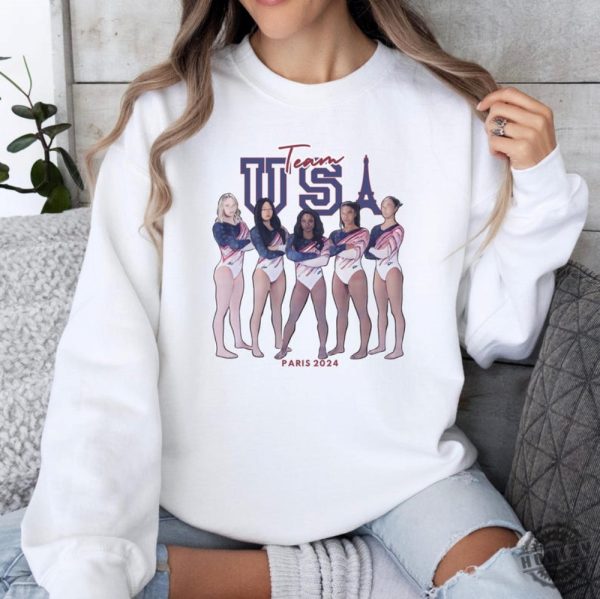 Usa Gymnastics Shirt Usa Gymnastics Tshirt Usa Gymnastics Sweatshirt Gymnastics Lover Hoodie Paris Olympics 2024 Gift For Gymnast honizy 4