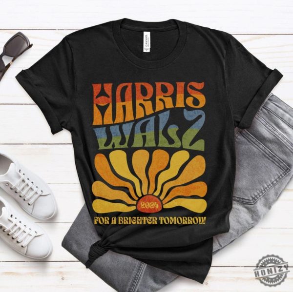 Harris Walz 2024 Shirt Kamala Harris Tim Walz Sweatshirt Boho Aesthetic Retro Tshirt Election 2024 Hoodie Lgbtqia Rainbow Vote Democrat Vote Blue Shirt honizy 5