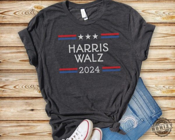 Harris Walz 2024 Shirt Kamala Harris Tim Walz Hoodie Gift For Democrat Tshirt Vice President Vote Blue Sweatshirt Liberal Voter Shirt honizy 1