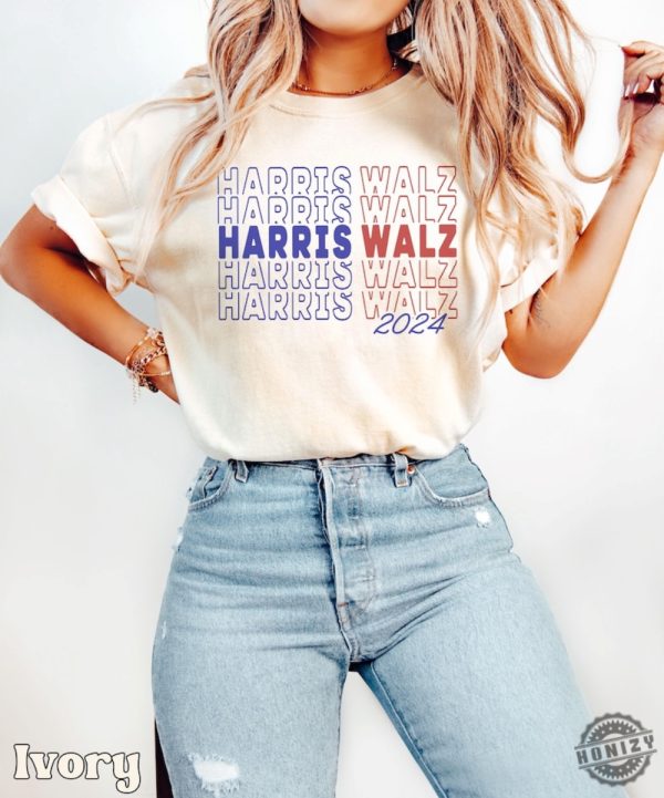 Kamala Harris Walz 2024 Shirt Madam President Election Tshirt Retro Voting Hoodie Democrat Rally Gift For Liberal Voter Sweatshirt honizy 1