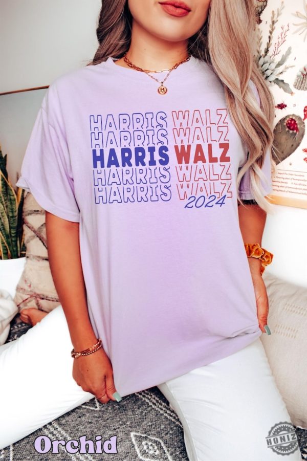 Kamala Harris Walz 2024 Shirt Madam President Election Tshirt Retro Voting Hoodie Democrat Rally Gift For Liberal Voter Sweatshirt honizy 4