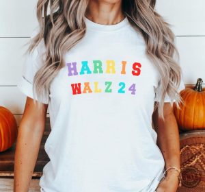 Harris Walz Shirt Kamala Harris Sweatshirt Harris 2024 Tshirt Harris Walz 2024 Hoodie Harris Rainbow Shirt honizy 3