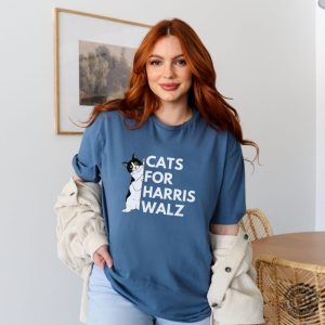 Cats For Harris Walz Progressive 2024 Election Shirt Pro Harris 2024 Political Sweatshirt Democratic Tshirt Liberal Hoodie Voting Shirt honizy 4