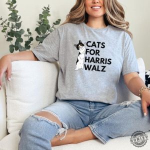 Cats For Harris Walz Progressive 2024 Election Shirt Pro Harris 2024 Political Sweatshirt Democratic Tshirt Liberal Hoodie Voting Shirt honizy 6