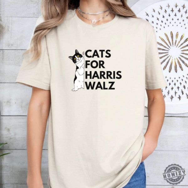 Cats For Harris Walz Progressive 2024 Election Shirt Pro Harris 2024 Political Sweatshirt Democratic Tshirt Liberal Hoodie Voting Shirt honizy 7