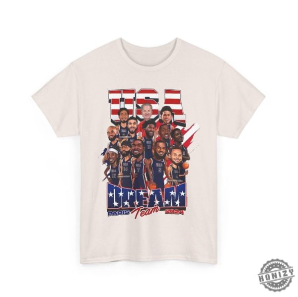 Usa Olympic Basketball Dream Team 2024 Shirt Usa Olympic Basketball Team 2024 Championship American Team Shirt honizy 1