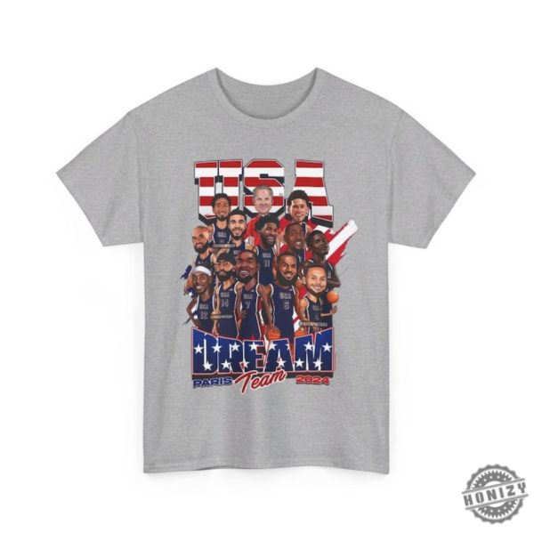 Usa Olympic Basketball Dream Team 2024 Shirt Usa Olympic Basketball Team 2024 Championship American Team Shirt honizy 5