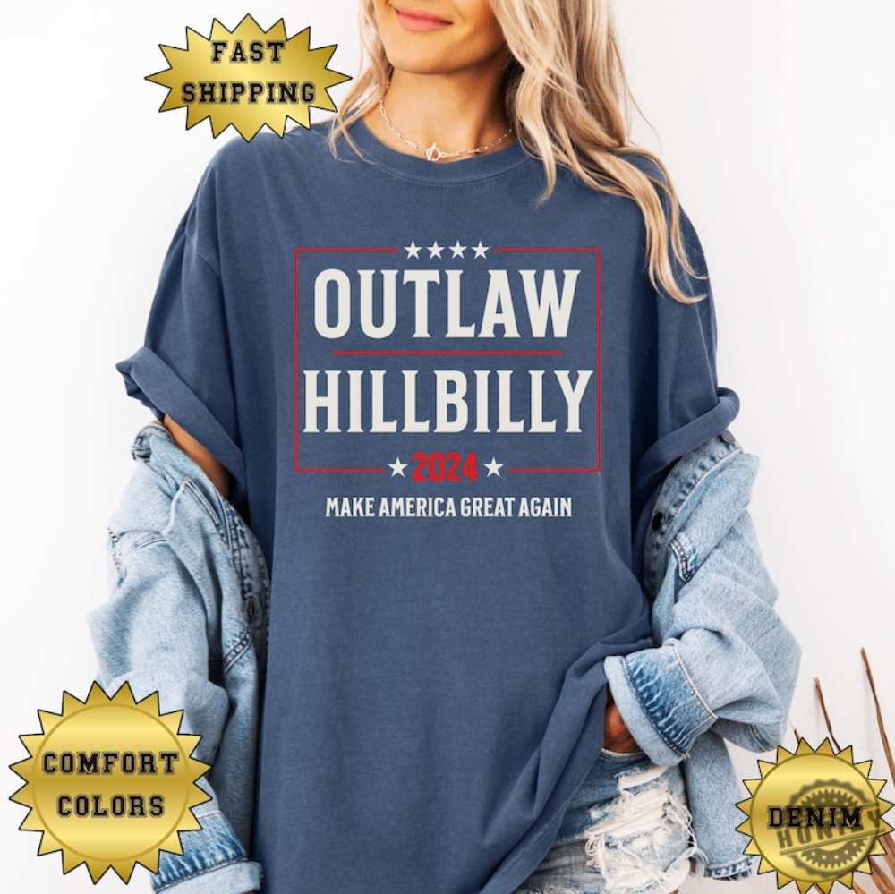 Outlaw Hillbilly 24 Shirt Trump Vance 2024 Election Sweatshirt Trump Tshirt Trump 2024 Election Hoodie Vance Vp Shirt