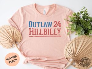 Outlaw 24 Hillbilly Shirt Vintage Graphic Tshirt Southern Style Sweatshirt Red White Blue Design Unisex Casual Wear Hoodie Retro Look Gift Idea honizy 4