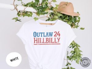 Outlaw 24 Hillbilly Shirt Vintage Graphic Tshirt Southern Style Sweatshirt Red White Blue Design Unisex Casual Wear Hoodie Retro Look Gift Idea honizy 6