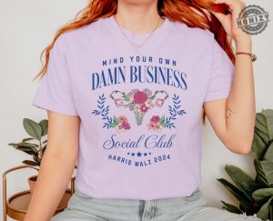 Mind Your Own Damn Business Kamala Harris Tim Walz 2024 Shirt Womens Rights My Body My Choice Tshirt Roe V Wade Flowers Harris Feminist Shirt honizy 6