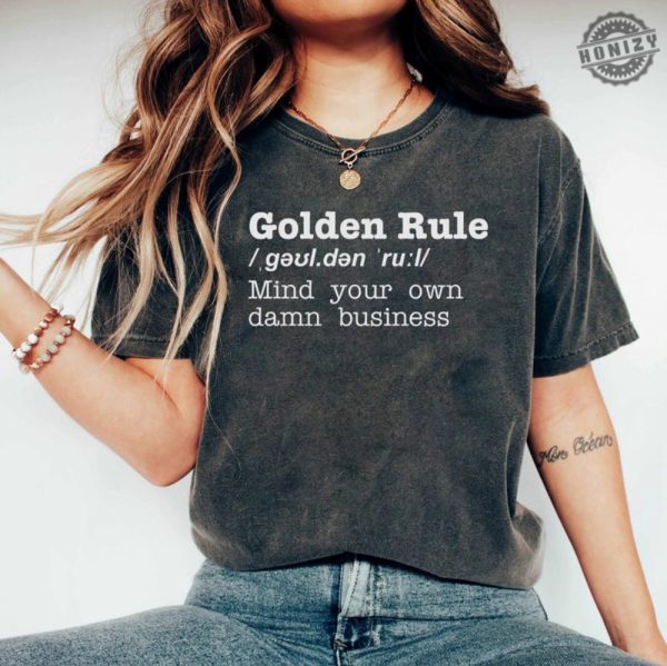 Mind Your Own Damn Business Shirt Golden Rule Tshirt Activist Hoodie Mind Your Own Damn Business Sweatshirt Vote Blue Feminist Shirt honizy 2