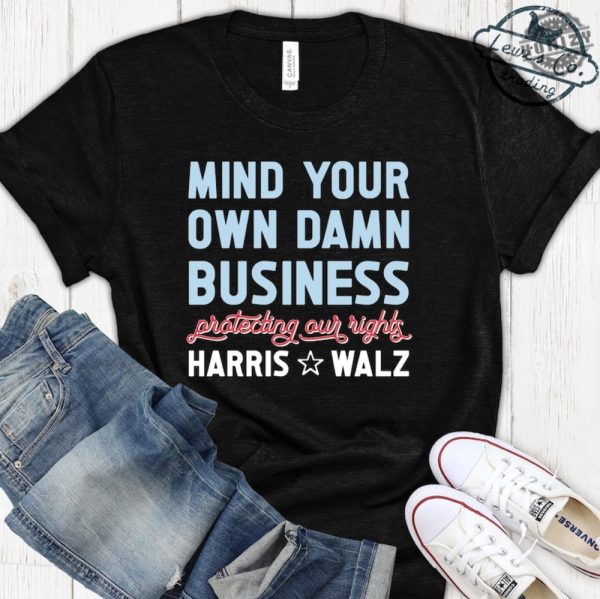 Mind Your Own Damn Business Kamala Harris And Tim Walz 2024 Shirt Big Dad Energy Hoodie Madam President Sweatshirt Fun Aunt Vibe Tshirt Election 2024 Shirt honizy 4