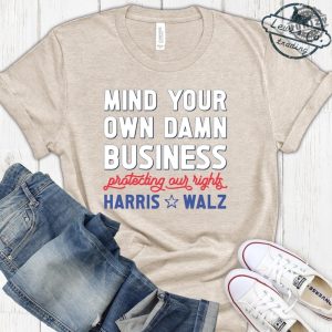 Mind Your Own Damn Business Kamala Harris And Tim Walz 2024 Shirt Big Dad Energy Hoodie Madam President Sweatshirt Fun Aunt Vibe Tshirt Election 2024 Shirt honizy 7