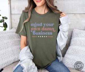 Mind Your Own Business Shirt Tim Walz Harris Walz 2024 Election Tshirt Vote Blue Hoodie Kamala Harris For President 2024 Sweatshirt Funny 2024 Election Shirt honizy 6