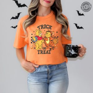 Halloween Trick Or Treat Winnie The Pooh And Tigger Shirt Winnie The Pooh Vintage Halloween Shirt honizy 5