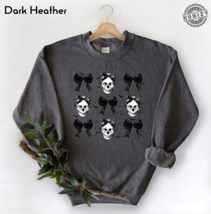 Halloween Skull Black Bow Retro Halloween Shirt Halloween Womens Sweatshirt Halloween Costume Hoodie Fall Sweater Spooky Season Tshirt honizy 5