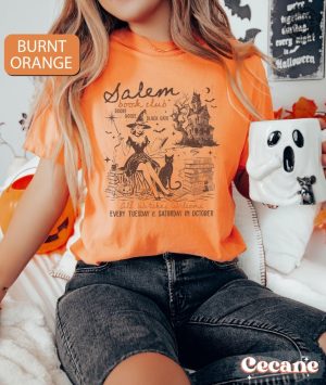 Salem Book Club Shirt Bookish Halloween Sweatshirt Spooky Reader Tshirt Funny Book Lover Hoodie Salem Witches Shirt honizy 4