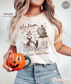 Salem Book Club Shirt Bookish Halloween Sweatshirt Spooky Reader Tshirt Funny Book Lover Hoodie Salem Witches Shirt honizy 5